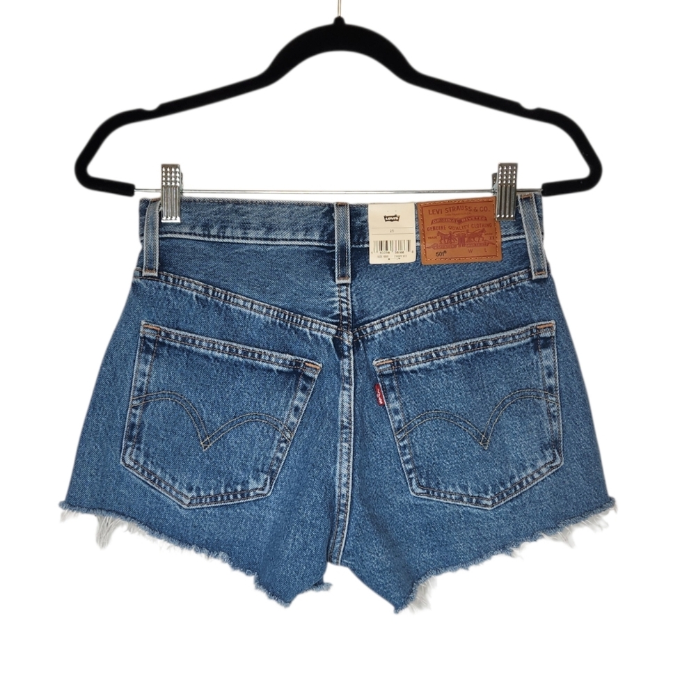 NEW Levi's 501 Cut Off Denim Shorts Size 25 - Picture 3 of 8
